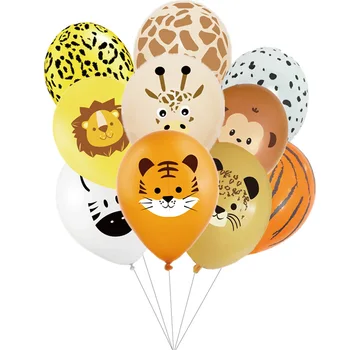 10PCS Cartoon Zvierat Balóny 12 Palcov Zvierat Tému Latexové Balóny Detí, Narodeniny, Party Dekorácie