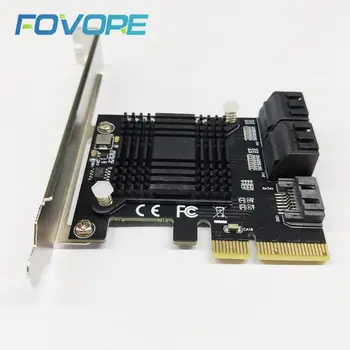 Pridať Na Karty PCIE SATA Controller PCI-E SATA Hub/Karta PCIE na SATA 3.0 Karty, 5-Porty SATA3 SSD, kartu PCI Express X4 Gen3 Adaptér