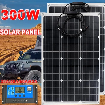 600W 400W 300W 200W Solárny Panel 18V Semi-flexibilné Monokryštalické Solárne Prenosné Vonkajšie Telefónne Auto RV Solárny Systém