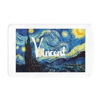 Vincent-Hviezdna Noc Pozadí Mäkké Dom Rodiny Anti-Slip Mat Koberec Koberec Vincenta Van Gogha, Hviezdna Noc