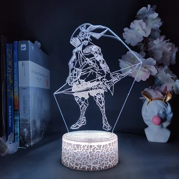 3D LED Anime Hry Hodinky Avant-Garde Charakter Kolekcie DVA Svetla Fantasy Roztomilý Akryl Nočné Svetlo Darček Ploche Dekorácie