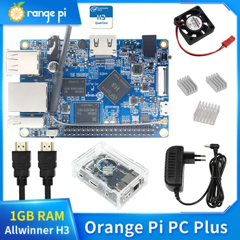 Orange Pi PC Plus 1GB RAM 8 GB Emmc Flash Allwinner H3 Open-Source Jednej Palube Podporu 100M Ethernet Port, Wifi Kamera IR MIC