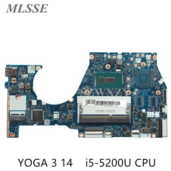 Používa sa Pre Lenovo YOGA 3 14 Notebook Doske 5B20H35637 NM-A381 i5-5200U 2.2 GHz Procesor 100% Testované Rýchlu Loď