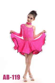 Zelená/Žltá/Rose Diamond Svadobné Šaty Dievča Sexy Šaty Plus Veľkosť Latinské Tanečné Šaty Dlhé Latinskej Sukne Deti Latinskej Dancewear