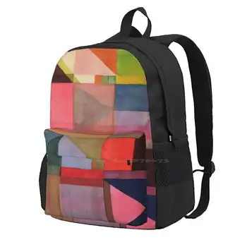 Klee Slová Školské Tašky Cestovné Notebook Batoh Klee Forme Kocky Farebné Geometrické Moderné Abstraktné Akvarel