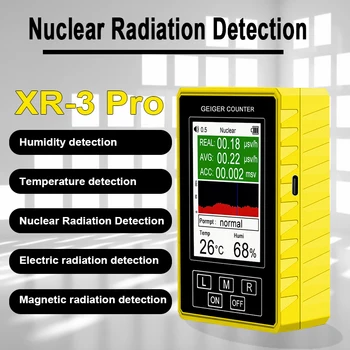 BR-9C XR-3 geigerovy Jadrového Žiarenia Detektor Osobný Dozimeter X-ray, Beta, Gama LCD Detektora Rádioaktívneho Tester