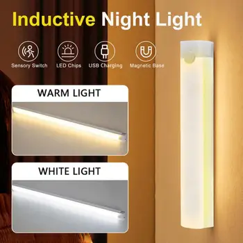 LED Žiarovka Nočné Svetlo Bezdrôtový Snímač Pohybu Lampa Stolná Lampa Nabíjateľná Na Domácej Kuchyne, Spálne, Wc Hotel Osvetlenie