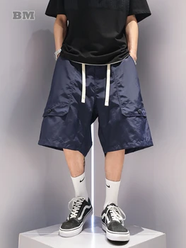 Letné Módy Voľné Bežné Pláži Nohavice Streetwear Nadrozmerné Šortky Mužov Oblečenie Kórejský Hip Hop Basketbal Športové Nohavice Muž