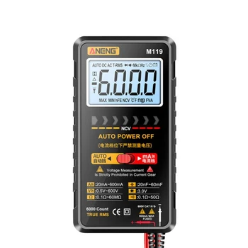 ANENG M119 Prenosný Digitálny Multimeter 6000 Počíta Multimetro Avometer Tranzistor Kondenzátor Tester