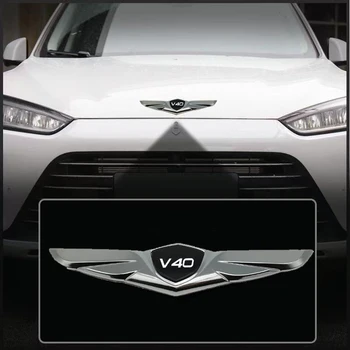 Auto úprava auto samolepky 3D kovové odznak kapota odtlačkový high-end dekoratívne samolepky pre Volvo V40 s logom auto príslušenstvo