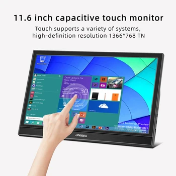 11.6 Palcový Monitor Prenosného Dotykový All-in-one Stojan 1 366 x 768 Kapacitný Dotykový Displej Typu / HDMI Kábel Prenosný počítač Prepnúť Xbox