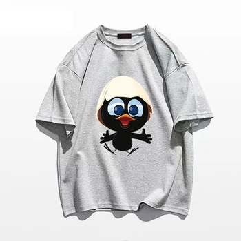 100% Bavlna Mužov Tričko Penguin Calimero Tlačiť Veľké Rozmery Vysoká Kvalita Ženy T-Shirt Kreslené, Maľované Zábavné Módne Retro Tričko