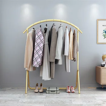 Nordic Poschodí Kabát Regály Svetlo Luxusné Vnútorné Kovaného Železa Oblečenie Stojan Jednoduchý, Spálňa Oblečenie Vešiak S Oblečením Displej Rack