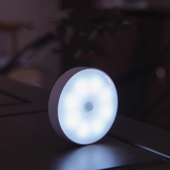 Inteligentné ľudské snímanie nočné svetlo led domácnosť nabíjateľná nočná lampa energeticky úspornou žiarivkou