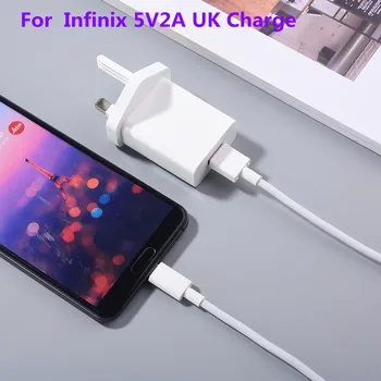 UK, Zapojte Nabíjačku Infinix 5V2A Poplatok Adaptér 1M USB Typu C Kábel Pre Infinix Poznámka 12 11 10 Pro 11S Zero 8 X687 X572 Poznámka 8i 12i