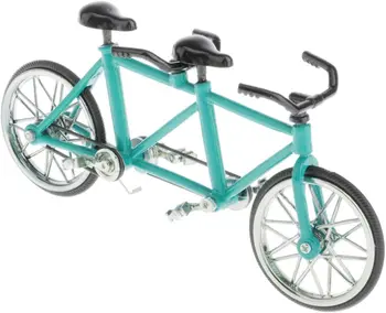 1:16 Tandemový Bicykel Bicykel Model Doma, na Pracovisku, Úradu, Dekorácie pre Mužov, Ženy, písací Stôl Ornament Novinka Hra Zberateľstvo Modrá