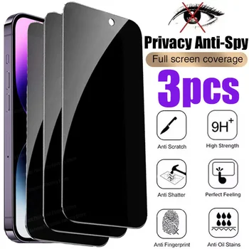 Úplné Pokrytie Anti-Spy Screen Protector Pre iPhone 11 12 13 PRO MAX ochrany Osobných údajov Sklo Pre iPhone 14 8 Pro Plus XS Max XR Tvrdené Sklo