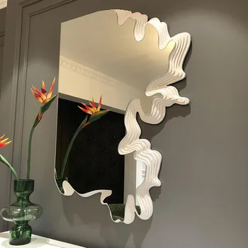 Nepravidelný Fogless Zrkadlá, Sprchové Steny Wc Kozmetické Spálňa Holenie Make-Up Led Zrkadlá Kúpeľňa Specchio Bagno Dekorácie
