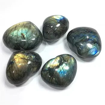 Prírodné kryštály labradorit srdcia quartz ľudových remesiel liečivé kamene pre dekorácie, darčeky