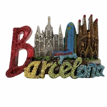 Barcelona Španielsko Magnety na Chladničku Katedrály Sagrada Família Agba Budovy Cestovné 3D Pamätník Magnetické Chladnička Nálepky Darček