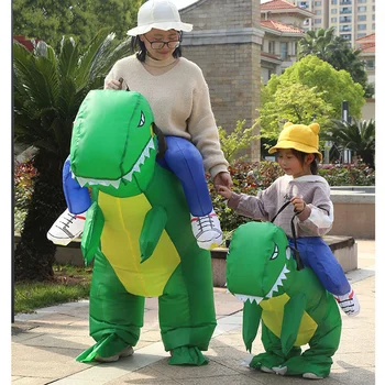 Nafukovacie dinosaura kostým úchyty pre dospelých a deti sa môžu jazdiť, rodič-dieťa) play nástroje, škôlka outdoorové aktivity hračky