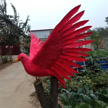 nové reálnom živote holubov model pena&pierko červené krídla holubice vták o 30x50cm xf2877