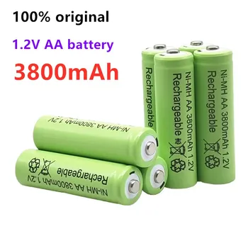 4-40PCS 100% Nový, Originálny AA 3800 mAh 1.2 V Kvalite nabíjateľné batérie AA 3800 mAh Ni-MH dobíjacie 1.2 V 2A batérie