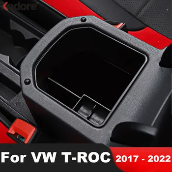 Auto Opierkou Centrum Úložný Box Zásobník Pre Volkswagen VW T-Roc TROC 2017-2021 2022 Organizátor Kontajner Prípade Interiérové Doplnky