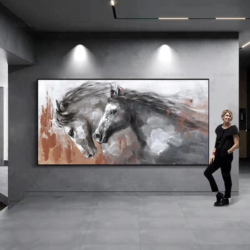 Moderné HD Abstraktné Beží Kôň Plátno na Maľovanie na Stenu Art Obraz na Plátne Plagát a Tlačí Na Obývacia Izba Domova Cuadros