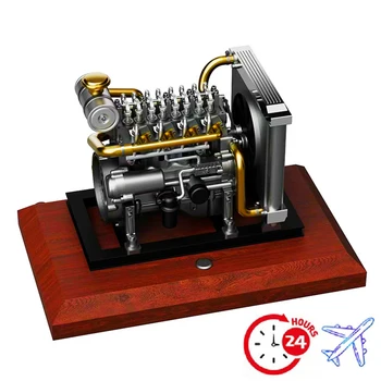 Nové TECHING Naftový Motor Model Kovové Montáž Môže Začať Mini Motor Mechanická Montáž Hračka