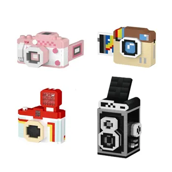 CLC diamond mikro častice bežné patchwork stavebné bloky, hračky retro fotoaparát hračky pre deti, darčeky
