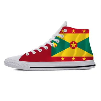 Grenada Grenadian Vlajka Vlasteneckej Hrdosti v Pohode Zábavné Bežné Látkové Topánky Vysokej Top Pohodlné, Priedušné 3D Tlač Muži Ženy Tenisky