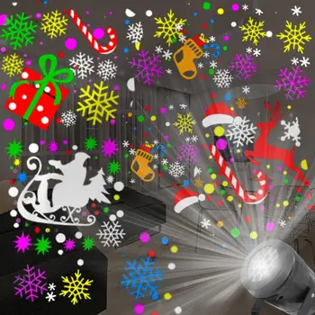 High-Vysoký jas-definícia Krytý 16-obrázok Vianočné Blizzard Dovolenku Rotujúce Projektor Dataprojektor Okolia Lampa