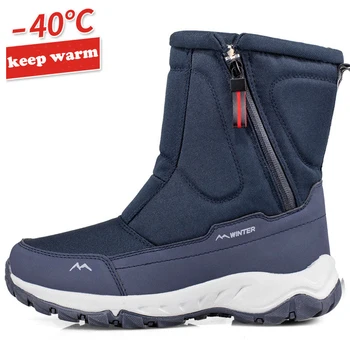 Značky Man Topánky Zimné Čižmy Komfort Anti-slip Super Teplé Oblečenie pre Mužov, Topánky Nepremokavé Vonkajšie Turistická Obuv Pracovné Topánky Muž 