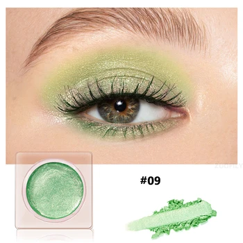 12 Farba Mono Lesk Eyeshadow Blato Textúra Zelená Fialová Nepremokavé Eyeshadow Pearlescent Leskom Očné Tiene Make-Up Kozmetika