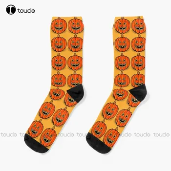 Halloween Jack O Lantern Zábavné Tekvica Socks5 Nálepky Ponožky Halloween Ružová Softball Pohodlné Ponožky Najlepšie Dievčatá Športové 1Pair