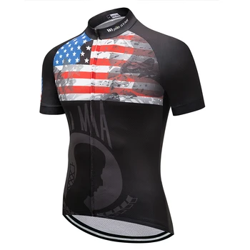 USA Cyklistika Dres Letné Horské bicykle, Športové oblečenie, Krátke Cyklistické Oblečenie mužov Maillot Ropa Ciclismo Top