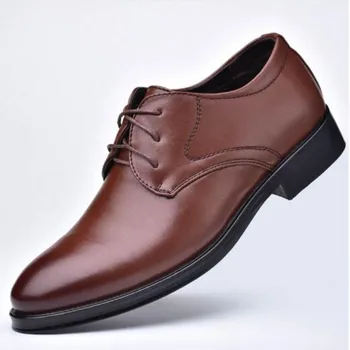 Nové pánske kožené topánky business formálne šaty, topánky krajky-up všetko zodpovedajúce bežné topánky M853