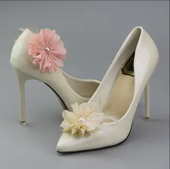 (1pair) pierko kvet textílie odnímateľný obuvi pracky obuvi príslušenstvo