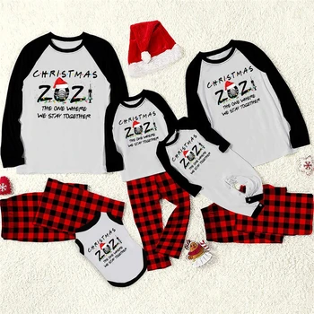 YAGIMI Vianoce Rodiny Pijamas De Navidad Oboznámení Con Perro Vianočné Oblečenie pre Rodiny, Matka, Dcéra Zodpovedajúce Oblečenie Pijamas