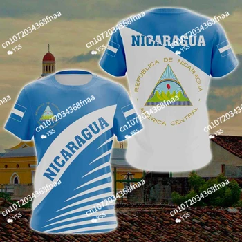 Nikaragua T-shirt diy Zadarmo Vlastné Meno Počet Nikaragua T-shirt Vlajka Nikaragua Univerzita Tlač pánske Oblečenie