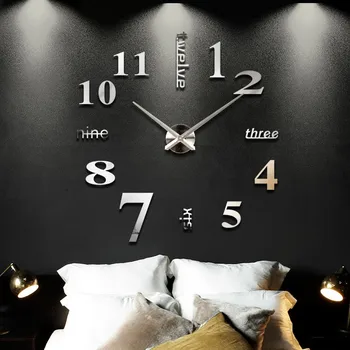 Akryl Nálepky Quartz Domáce Dekorácie 27/37/47inch veľké nástenné hodiny, moderné 3D DIY dekoratívne nástenné hodiny sledovať jedinečný dar