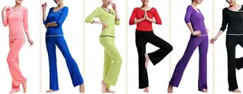 7colors jar&leto Modálne ženské fitness joga obleky, uniformy ženy oblečenie sady červená/zelená/ružová/modrá/čierna