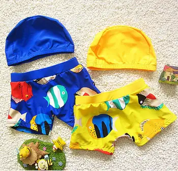 Ocean Ryby Vytlačené Detské Plavky Chlapci Plávanie Šachty W/Spp pre Deti, Oblečenie, plavky Deti Plavky DEO