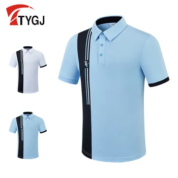 TTYGJ Golf Nosiť Muži-Krátke rukávy T-shirt Polo pre Letné Rýchle Suché Priedušná Módne Bežné kórejský Top Golf Športové Oblečenie