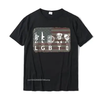 Slobody Zbrane Pivo Trump BBQ Tshirts Legrační Parodie LGBT Tshirts Tričko Classic Slim Fit Bavlna Topy, Košele Dizajn Pre Mužov