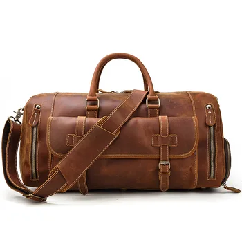 Cezhraničné Európe a Amerike Crazy horse kožené cestovná taška pánske kožené kabelky uhlopriečka span taška s obuvi bit batožiny