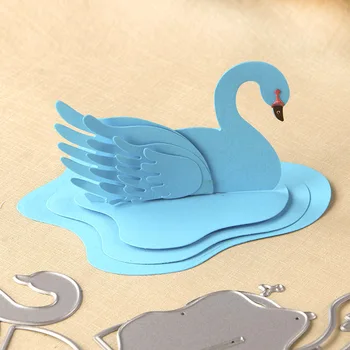 DUOFEN REZANIE KOVOV ZOMRIE 050296 3D Swan nastaviť pre DIY papercraft projektu Zápisník Papier Album pohľadnicu