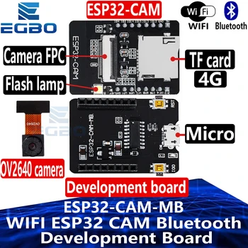 1PCS EGBO ESP32-CAM MB WIFI ESP32 CAM Bluetooth Vývoj Doska s OV2640 Fotoaparát MICRO USB na Sériový Port CH340G 4.75 V-5.25 V 1PCS EGBO ESP32-CAM MB WIFI ESP32 CAM Bluetooth Vývoj Doska s OV2640 Fotoaparát MICRO USB na Sériový Port CH340G 4.75 V-5.25 V 0