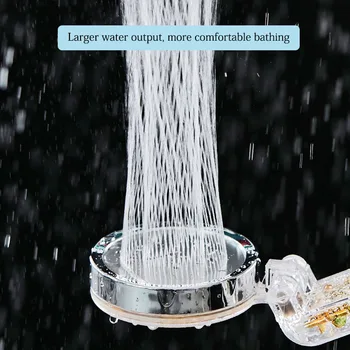 Nové turbovrtuľových Úsporu Vody, Sprcha Hlavy a Držiak Vysokej Preassure Showerhead Zrážok s Ventilátorom Kúpeľňových Doplnkov